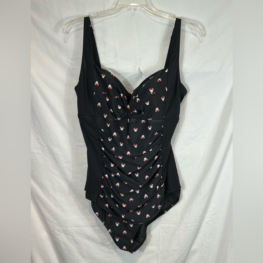 Disney Torrid size 2 one piece bathing suit black with Minnie Mouse